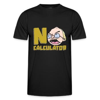 Math Teacher Math Teacher Calculator - Men's Functional T-Shirt - black - Front - AI Model Male 178 dark (178cm)