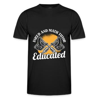 Math Teacher Math Teacher Tattoo - Men's Functional T-Shirt - black - Front - AI Model Male 178 dark (178cm)
