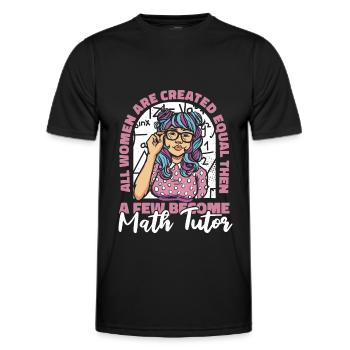 Math Teacher Math Teacher Wheelchair - Men's Functional T-Shirt - black - Front - AI Model Male 178 dark (178cm)