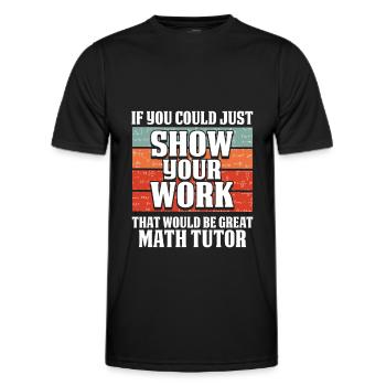 Math Teacher Math Teacher Great - Men's Functional T-Shirt - black - Front - AI Model Male 178 dark (178cm)
