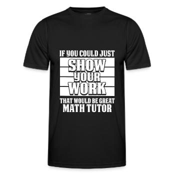 Math Teacher Math Teacher Working - Men's Functional T-Shirt - black - Front - AI Model Male 178 dark (178cm)