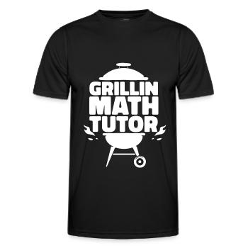 Math Teacher Math Teacher Grill - Men's Functional T-Shirt - black - Front - AI Model Male 178 dark (178cm)