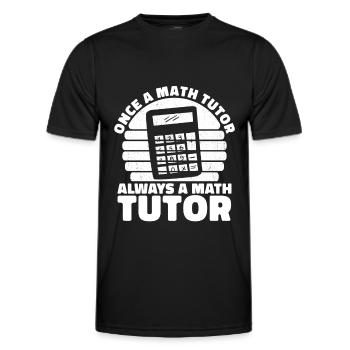 Math Teacher Math Teacher Funny - Men's Functional T-Shirt - black - Front - AI Model Male 178 dark (178cm)