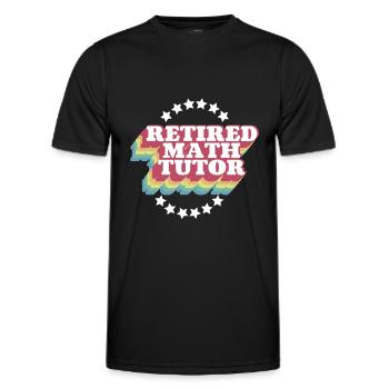 Professeur de mathématiques Professeur de mathématiques Tuteur de mathématiques - T-shirt sport Homme - noir - Devant - AI Model Male 178 dark (178cm)
