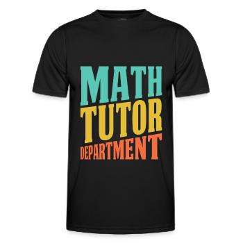 Math Teacher Math Teacher Department - Men's Functional T-Shirt - black - Front - AI Model Male 178 dark (178cm)
