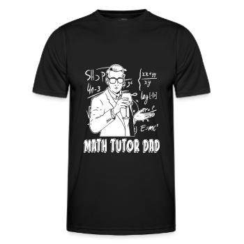 Math Teacher Math Teacher Dad - Men's Functional T-Shirt - black - Front - AI Model Male 178 dark (178cm)