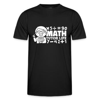 Math Teacher Math Teacher Life - Men's Functional T-Shirt - black - Front - AI Model Male 178 dark (178cm)