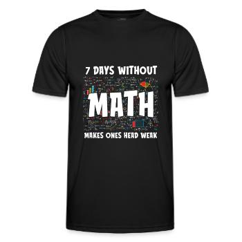 Math Teacher Math Teacher Funny - Men's Functional T-Shirt - black - Front - AI Model Male 178 dark (178cm)