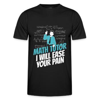 Math Teacher Math Teacher Funny - Men's Functional T-Shirt - black - Front - AI Model Male 178 dark (178cm)