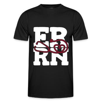 Krankenschwester Herz Notfall Krankenschwester - Männer Funktions-T-Shirt - Schwarz - Vorne - AI Model Male 178 dark (178cm)