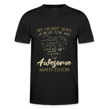 Math Teacher Math Teacher Cute - Men's Functional T-Shirt - black - Front - AI Model Male 178 dark (178cm)