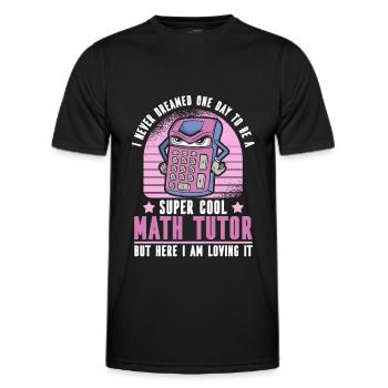 Math Teacher Math Teacher Calculator - Men's Functional T-Shirt - black - Front - AI Model Male 178 dark (178cm)