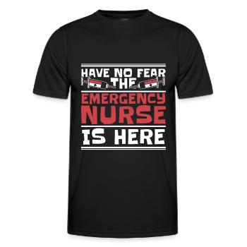 Infirmière Aiguille Infirmière d’urgence - T-shirt sport Homme - noir - Devant - AI Model Male 178 dark (178cm)