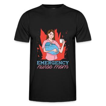 Krankenschwester Mutter Notfall Krankenschwester - Männer Funktions-T-Shirt - Schwarz - Vorne - AI Model Male 178 dark (178cm)