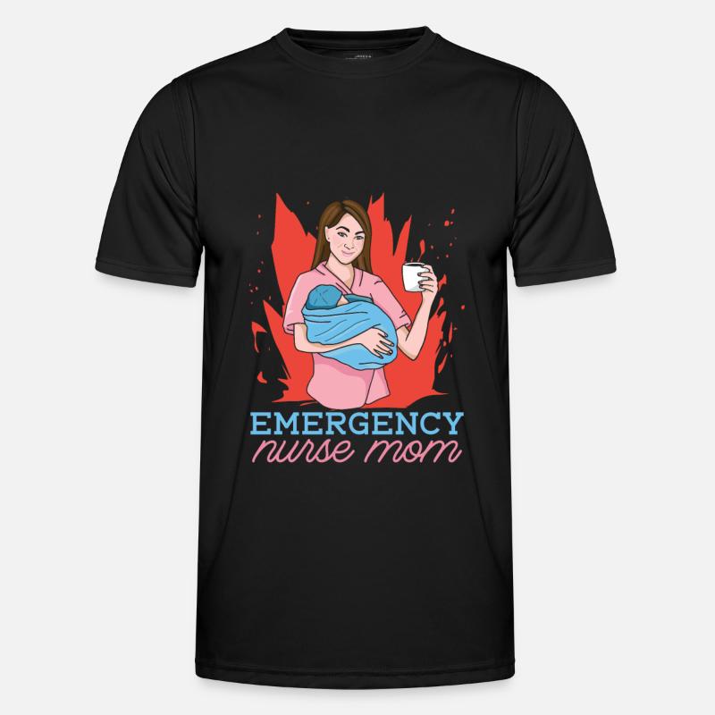 Krankenschwester Mutter Notfall Krankenschwester - Männer Funktions-T-Shirt - Schwarz