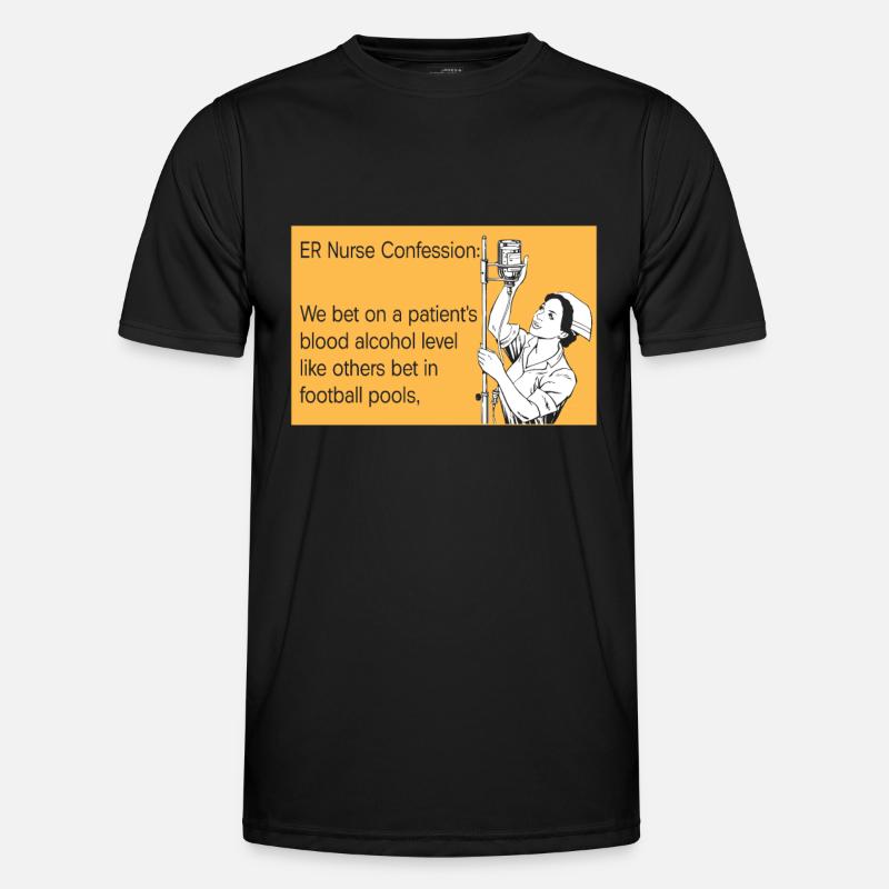 Krankenschwester Witzig Notfall Krankenschwester - Männer Funktions-T-Shirt - Schwarz