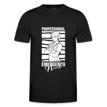 Nurse Professional - Men's Functional T-Shirt - black - Front - AI Model Male 178 dark (178cm)
