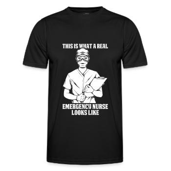 Krankenschwester Lustig Notfall Krankenschwester - Männer Funktions-T-Shirt - Schwarz - Vorne - AI Model Male 178 dark (178cm)