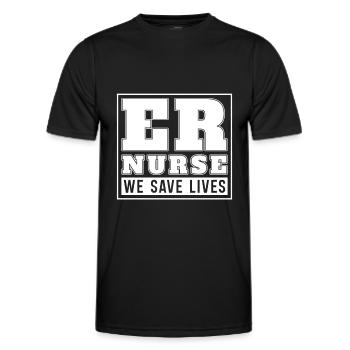 Krankenschwester Äh Notfall Krankenschwester - Männer Funktions-T-Shirt - Schwarz - Vorne - AI Model Male 178 dark (178cm)