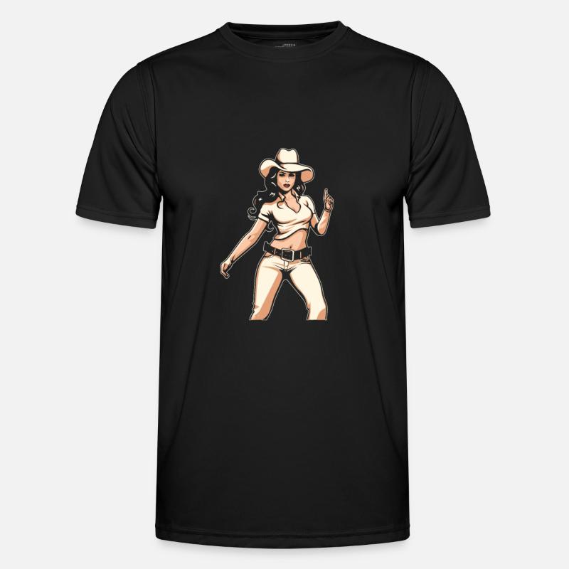 Line Dance - Männer Funktions-T-Shirt - Schwarz