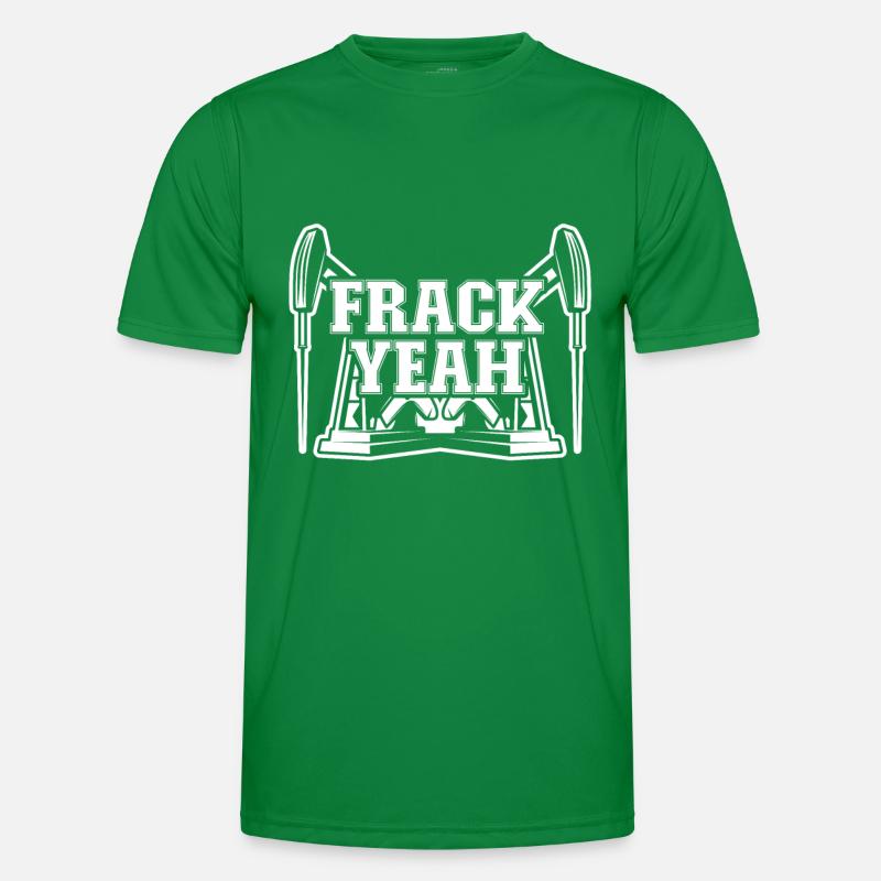 Ölfeld Bohrinsel Fracking Männer Funktions-T-Shirt