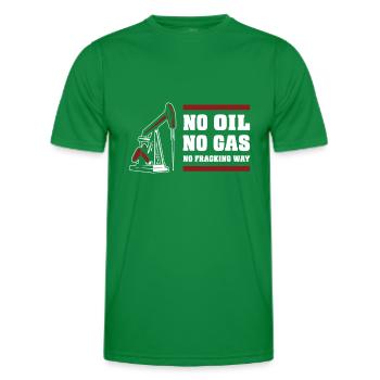 Ölfeld Bohrinsel Fracking - Männer Funktions-T-Shirt - Kelly Green - Vorne - AI Model Male 178 dark (178cm)