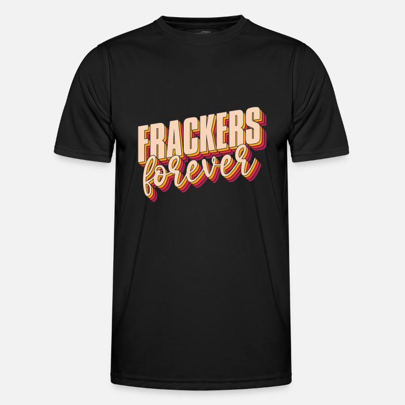 Ölfeld Bohrinsel Fracking - Männer Funktions-T-Shirt - Schwarz