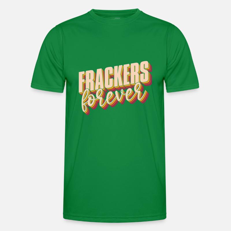 Ölfeld Bohrinsel Fracking Männer Funktions-T-Shirt