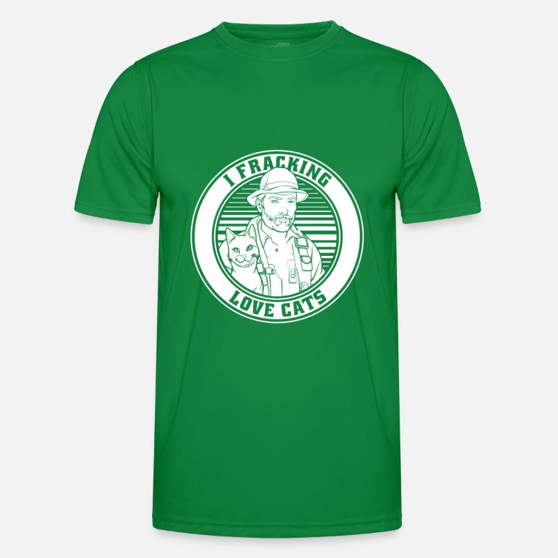 Ölfeld Bohrinsel Fracking Männer Funktions-T-Shirt