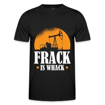 Fracturation hydraulique d’une plate-forme pétrolière - T-shirt sport Homme - noir - Devant - AI Model Male 178 dark (178cm)