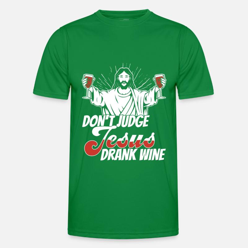 Wine Winemaker Jesus Men's Functional T-Shirt