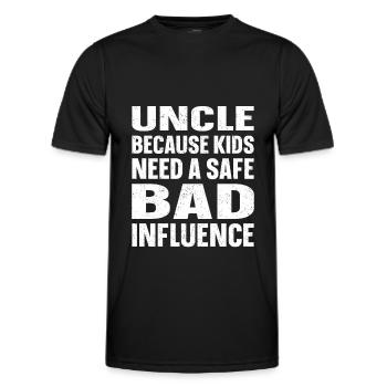 Onkel Schlecht - Männer Funktions-T-Shirt - Schwarz - Vorne - AI Model Male 178 dark (178cm)