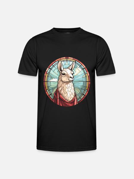 Christian Christianity Lama - Men's Functional T-Shirt - black