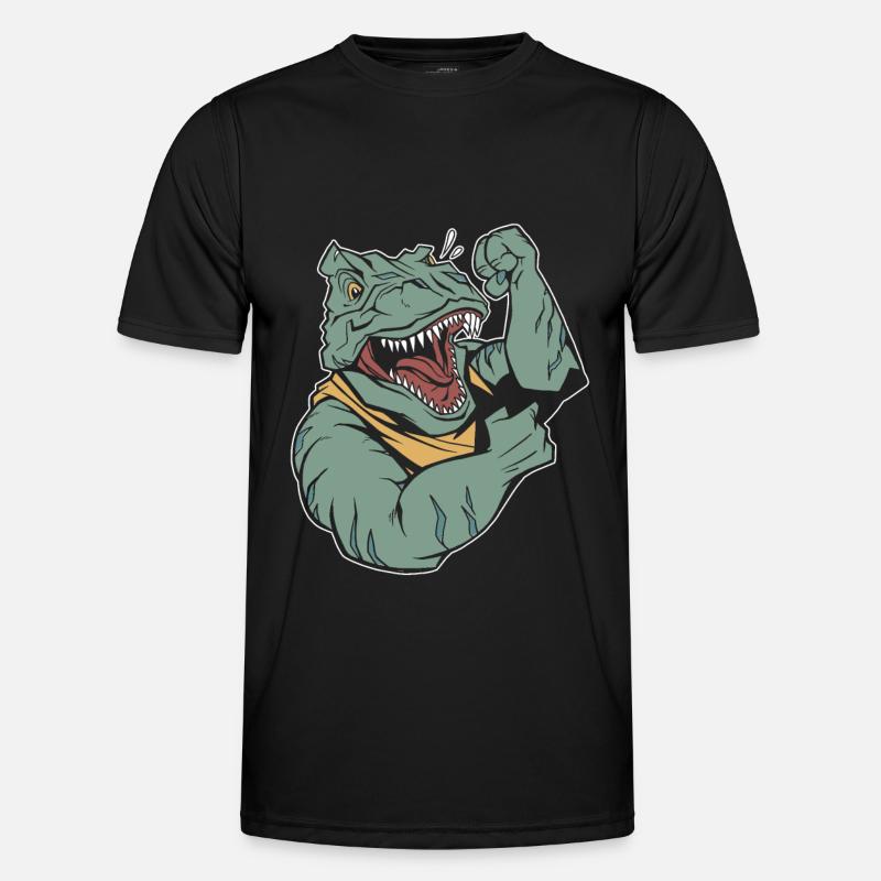 Trex T Rex Dino Cool - Männer Funktions-T-Shirt - Schwarz