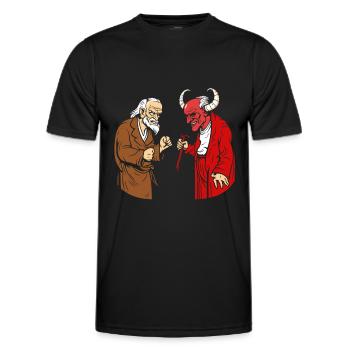 Christian Christianity Funny - Men's Functional T-Shirt - black - Front - AI Model Male 178 dark (178cm)