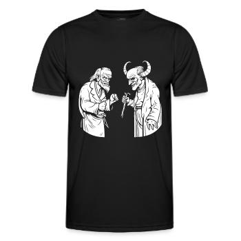 Christian Christianity Funny - Men's Functional T-Shirt - black - Front - AI Model Male 178 dark (178cm)
