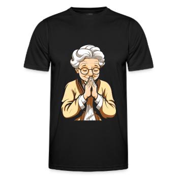 Christian Christianity Praying - Men's Functional T-Shirt - black - Front - AI Model Male 178 dark (178cm)