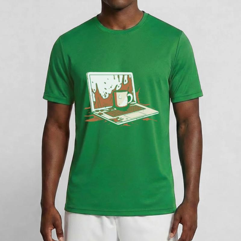 Entwickler Coder Programmierer Kaffee Männer Funktions-T-Shirt