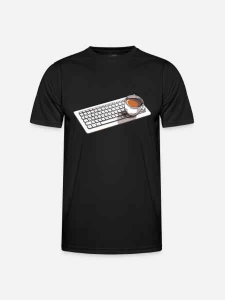 Developer, Coder, Programmer, Coffee - Men's Functional T-Shirt - black
