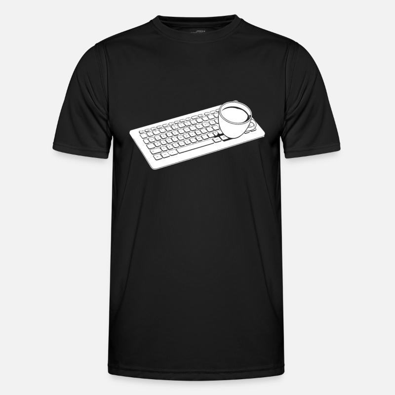 Entwickler Coder Programmierer Kaffee - Männer Funktions-T-Shirt - Schwarz