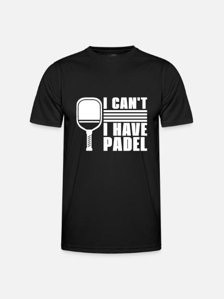 Padel ei Puedo Tengo Padel - Miesten tekninen t-paita - musta