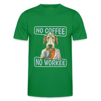 Kaffee Cafe Irischer Wolfshund - Männer Funktions-T-Shirt - Kelly Green - Vorne - AI Model Male 178 dark (178cm)
