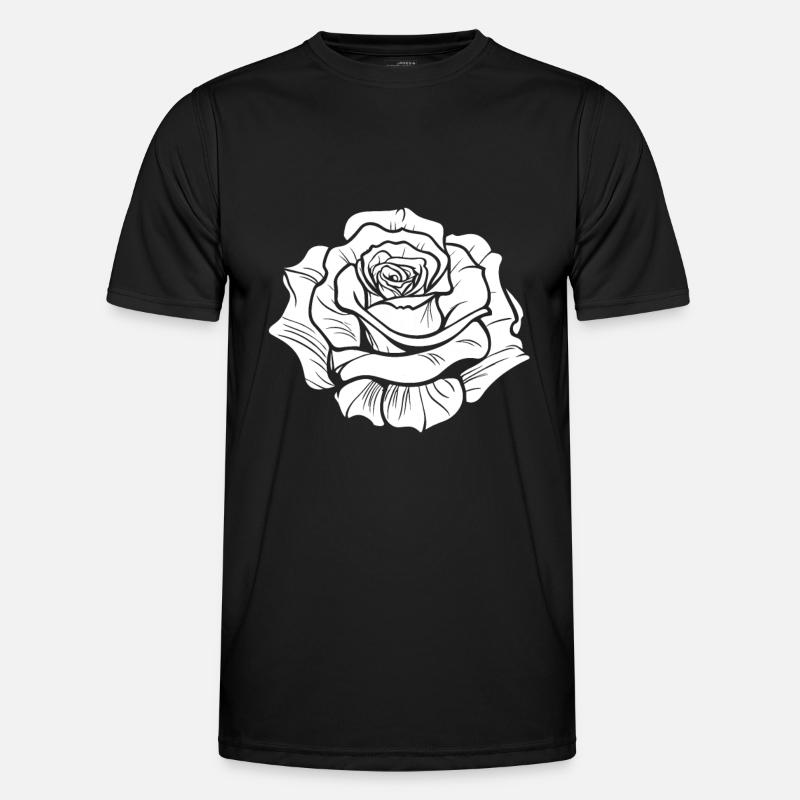 Red Rose Goth Cool - Men's Functional T-Shirt - black