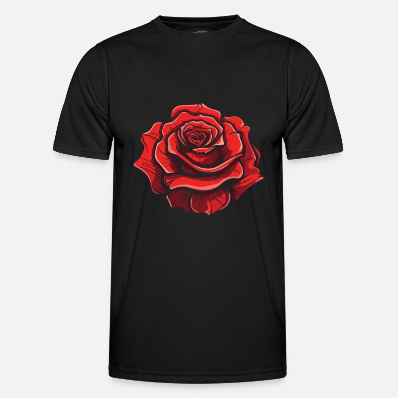 Red Rose Goth Cool - Men's Functional T-Shirt - black