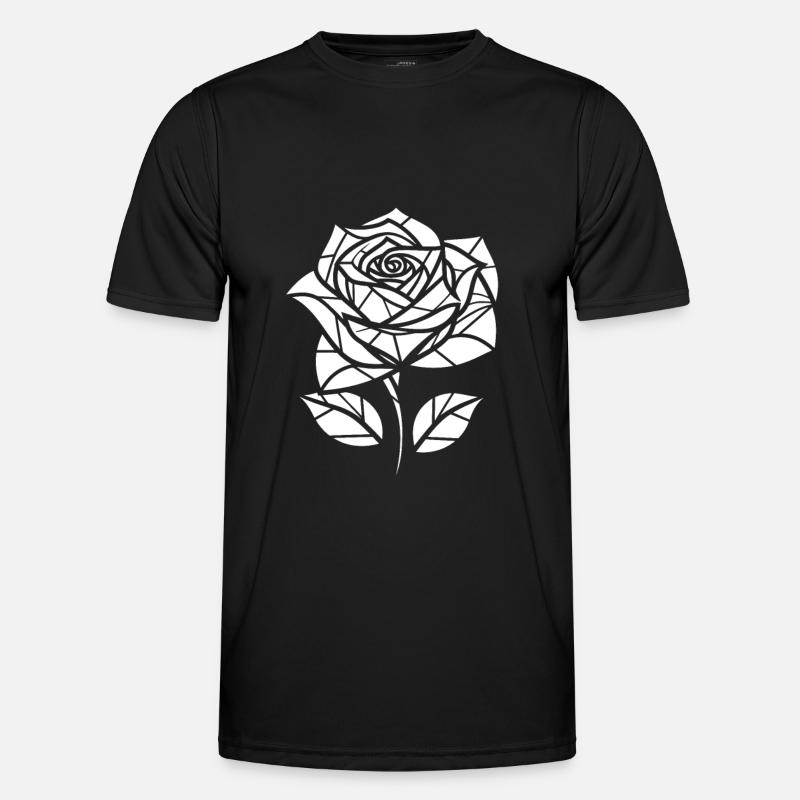 Red Rose Goth Cool - Men's Functional T-Shirt - black