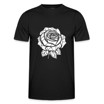 Rose rouge Goth - T-shirt sport Homme - noir - Devant - AI Model Male 178 dark (178cm)
