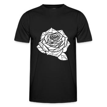 Rose rouge Goth - T-shirt sport Homme - noir - Devant - AI Model Male 178 dark (178cm)
