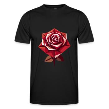 Rose rouge Goth - T-shirt sport Homme - noir - Devant - AI Model Male 178 dark (178cm)