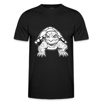 Tortue en colère - T-shirt sport Homme - noir - Devant - AI Model Male 178 dark (178cm)