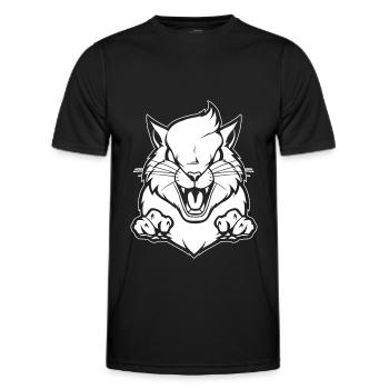 Écureuil en colère - T-shirt sport Homme - noir - Devant - AI Model Male 178 dark (178cm)